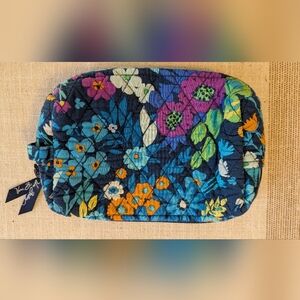 Vera Bradley Floral Cosmetic Bag in Blue and Purple